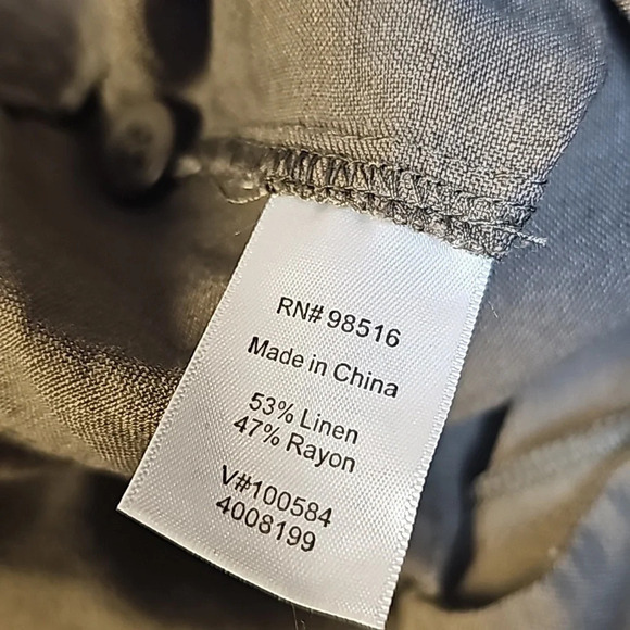 Coldwater Creek Linen Blend Capris, Natural Fit Sz 12 Like New - Picture 9 of 11